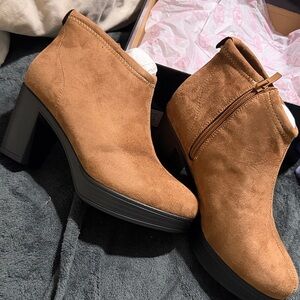 Tan Suede Ankle Boots
